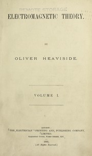 Cover of: Electromagnetic theory by Oliver Heaviside