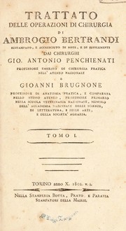 Cover of: Trattato delle operazioni di chirurgia ...