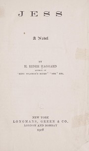 Cover of: Jess by H. Rider Haggard