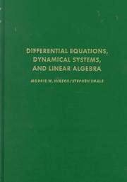 Cover of: Differential Equations, Dynamical Systems, and Linear Algebra