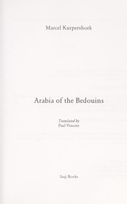 Cover of: Arabia of the bedouins by P. M. Kurpershoek
