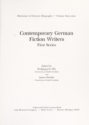 Cover of: Contemporary German fiction writers.