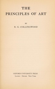 Cover of: The principles of art by R. G. Collingwood