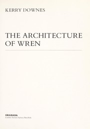 Cover of: The architecture of Wren