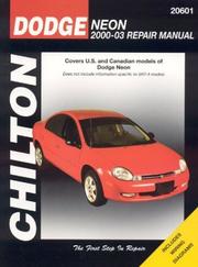Cover of: Dodge Neon 2000-2003 by Chilton Editors