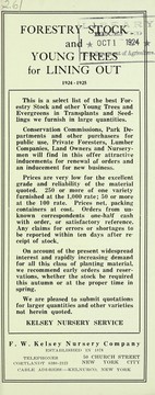 Forestry stock and young trees for lining out by F.W. Kelsey Nursery Company