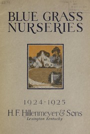 Cover of: Blue Grass Nurseries: 1924-1925 [catalog]
