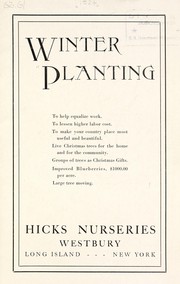 Cover of: Winter planting by Hicks Nurseries (Westbury, Nassau County, N.Y.)