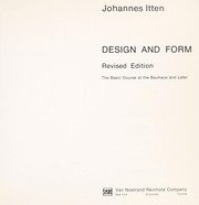 Cover of: Design and form : the basic course at the Bauhaus and later by 