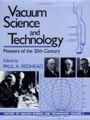 Cover of: Vacuum science and technology by edited by Paul A. Redhead.