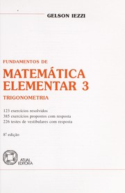 Cover of: Fundamentos de matema tica elementar, 3: trigonometria