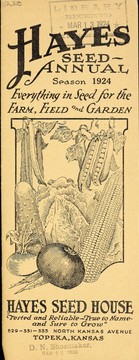 Cover of: Hayes seed annual: season 1924 : everything in seed for the farm, field and garden