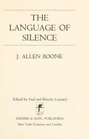 Cover of: The language of silence