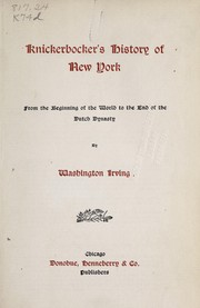 Cover of: Knickerbocker's history of New York by Washington Irving, Washington Irving