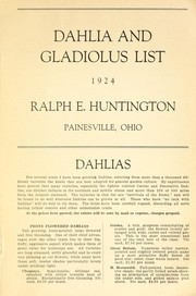Cover of: Dahlia and gladiolus list: 1924