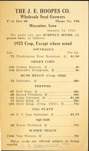 Cover of: 1923 crop, except where noted