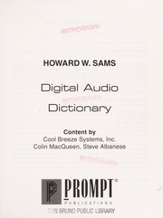 Cover of: Digital audio dictionary by Howard W. Sams