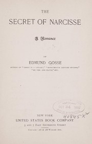 Cover of: The secret of Narcisse by Edmund Gosse
