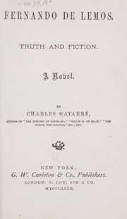 Cover of: Fernando de Lemos by Gayarré, Charles