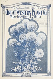 Cover of: Spring 1924 [catalog] | Great Western Plant Company