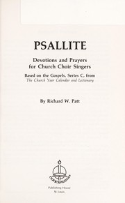 Cover of: Psallite by Richard W. Patt