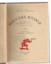 Cover of: Barnaba Rudge by Charles Dickens