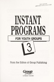 Cover of: Instant Programs for Youth Groups by Group