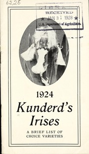 Cover of: 1924 Kunderd's irises by A.E. Kunderd (Firm)