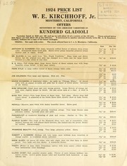 Cover of: 1924 price list