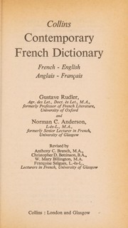 Cover of: Collins contemporary French dictionary: French-English, Anglais-Français