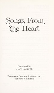 Cover of: Songs from the heart by compiled by Mary Beckwith.