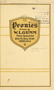 Cover of: Peonies by W.L. Gumm (Firm)