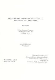 Cover of: Planning the good city in Australia by Mark Peel