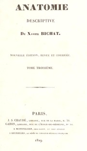 Cover of: Traité d'anatomie descriptive de Xavier Bichat by Xavier Bichat
