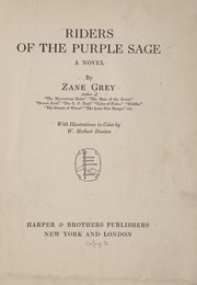 Cover of: Riders of the purple sage by Zane Grey
