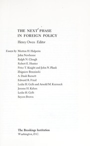 The next phase in foreign policy