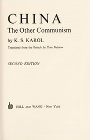Cover of: China: the other communism