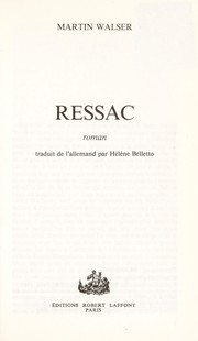 Cover of: Ressac: roman