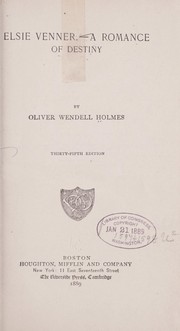 Cover of: Elsie Venner. by Oliver Wendell Holmes, Sr.