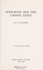 Cover of: Terrorism and the liberal state