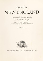 Cover of: Travels in New England.