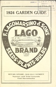 Cover of: 1924 garden guide: Lago brand seeds, plants, bulbs