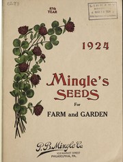 Cover of: 1924 Mingle's seeds for farm and garden by P.B. Mingle & Co