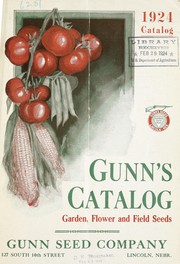 Cover of: 1924 catalog: Gunn's catalog : garden, flower and field seeds