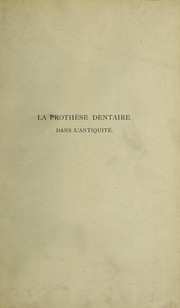 Cover of: La proth©·se dentaire dans l'antiquit©♭