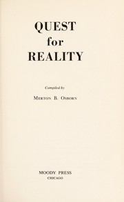 Cover of: Quest for reality