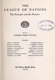 The league of nations, the principle and the practice