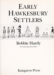 Cover of: Early Hawkesbury settlers