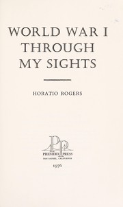 Cover of: World War I through my sights