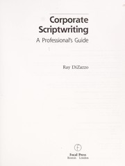 Cover of: Corporate scriptwriting | Raymond DiZazzo